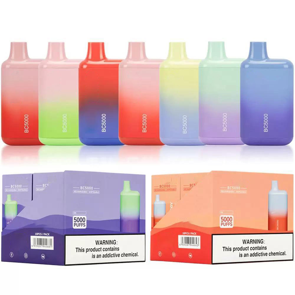 

Ef BC5000 Disposable vape Electronic Cigarette puff 5000 Pre-Filled Rechargeable Battery Portable elfbar bang 5000 wholesale