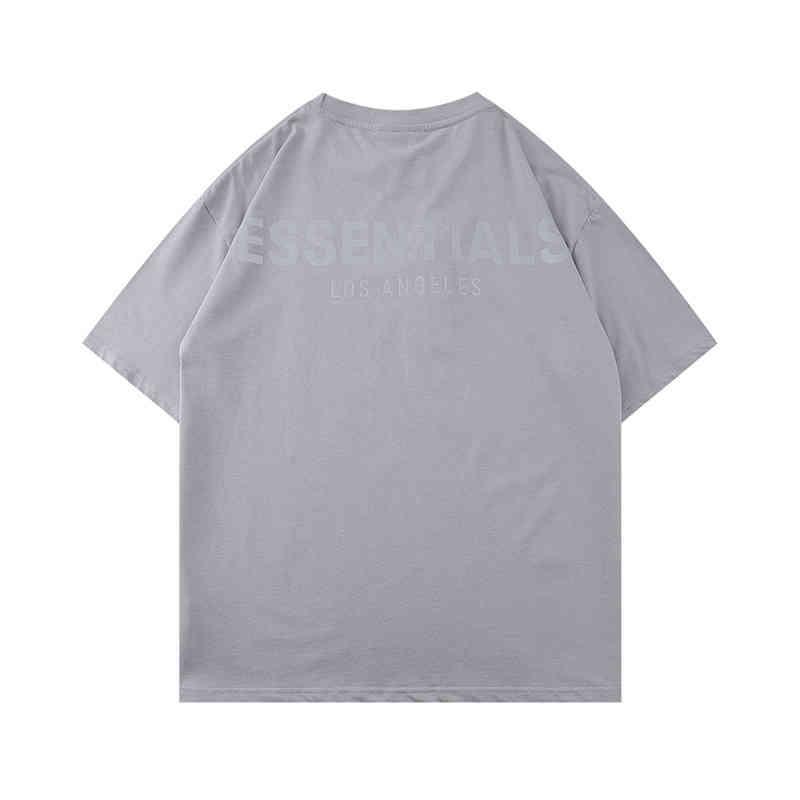 Men's Fashion Personality Trend New Short-sleeved Brand Wholesale Gaojiechao Fog Reflective Essentials Letter Printed Short Sleeve T-shirt