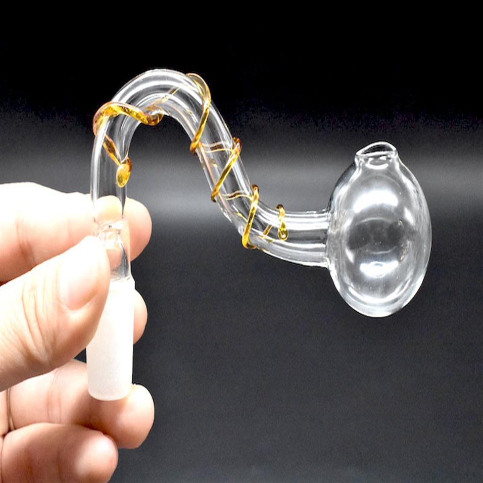 

spiral shape 10mm 14mm 18mm male female clear thick pyrex glass oil burner water pipes for oil rigs glass bongs thick big bowls fo323G