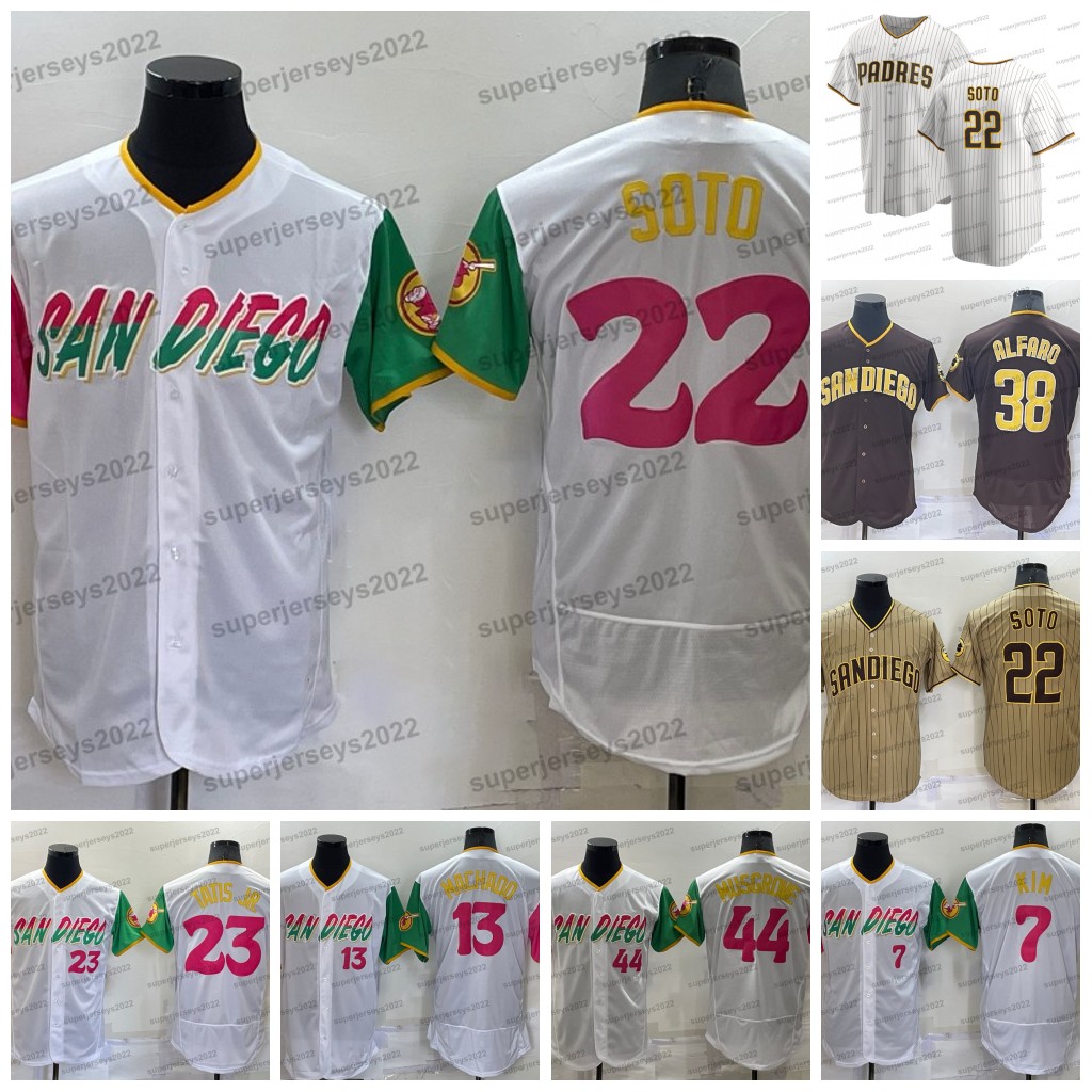 

22 Juan Soto Jersey 23 Fernando Tatis Jr. Joe Musgrove Manny Machado Jake Cronenworth padres Jurickson Profar Trent Grisham Ha-Seong Kim Josh Hader Brandon Drury, Home jersey youth s-xl