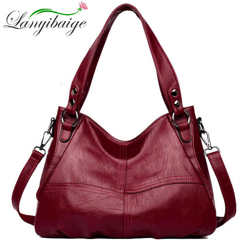

Fashion Tote Leather Sheepskin Luxury Handbags Famous Brand Female Crossbody Shoulder Bags for Women Sac a Main, Blue