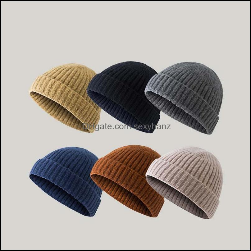 

Beanie/Skl Caps Hats Hats Scarves Gloves Fashion Accessories Knitted Beanie For Men And Women Autumn Winter Retro Dome Wool Skl Different, Army green