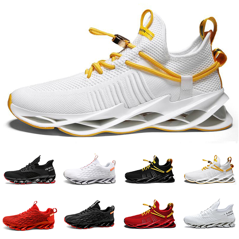 

men running shoes black white fashion mens women trendy trainer sky-blue fire-red yellow breathable casual sports outdoor sneakers style #200-2, Picture