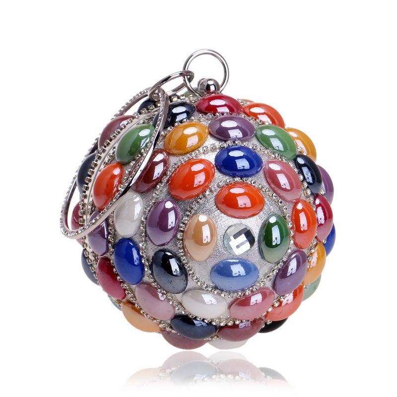 

Evening Bags Clutch Handbags Fashion Luxury Rhinestone Crystal Pearl Elegant Wedding Party Lady Purse Shoulder Bag YM8108Evening, Multi