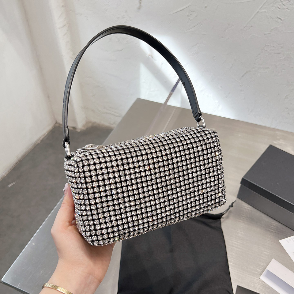 

Luxury Bag Women Diamond Hobo-bag Handbag Designer Shoulder Cross Body Shiny Rhinestone Bag Purse Ladies Clutch, Customize