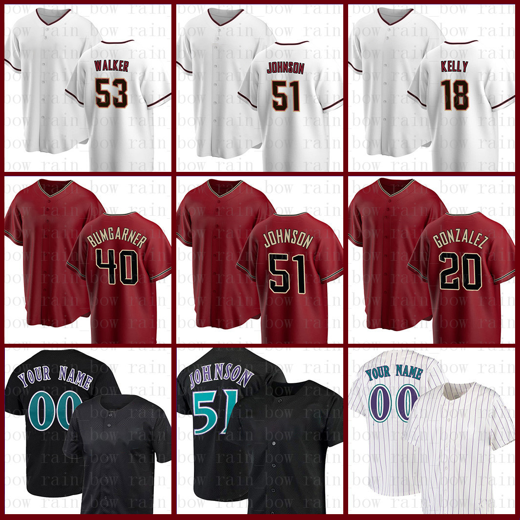 

2022 Diamondbacks Randy Johnson Baseball Jersey Madison Bumgarner Luis Gonzalez Christian Walker Carson Kelly Nick Ahmed Stuart Fairchild Seth Beer Jake McCarthy, Jersey(xiangweishe)