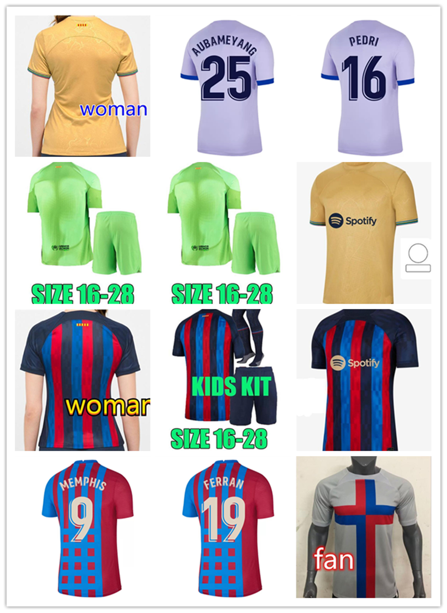 

2021 2022 2023 PEDRI soccer jersey ADAMA GAVI camiseta de futbol FERRAN 22 23 FC ANSU FATI MEMPHIS LEWANDOWSKI barcelona DEST football shirt men kit kids equipments, Cl away