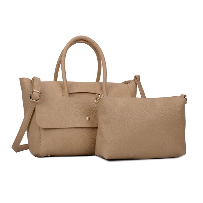 

Evening Bags Two Piece Set Of Women's Large Capacity Portable Messenger Shoulder Bag WDS340Evening, Beige