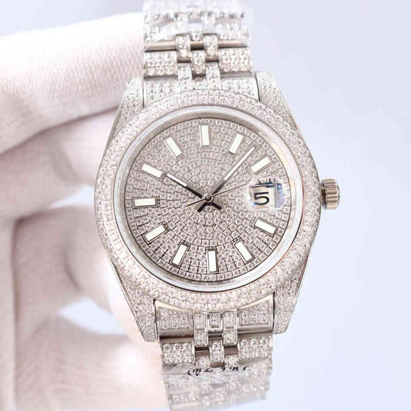 

huiya06 Full Diamond Mens Automatic Mechanical Watches Casual Big Name Designer Gold Watch Fashion Luxury Ladies Watch Relojes De Marca Mujer