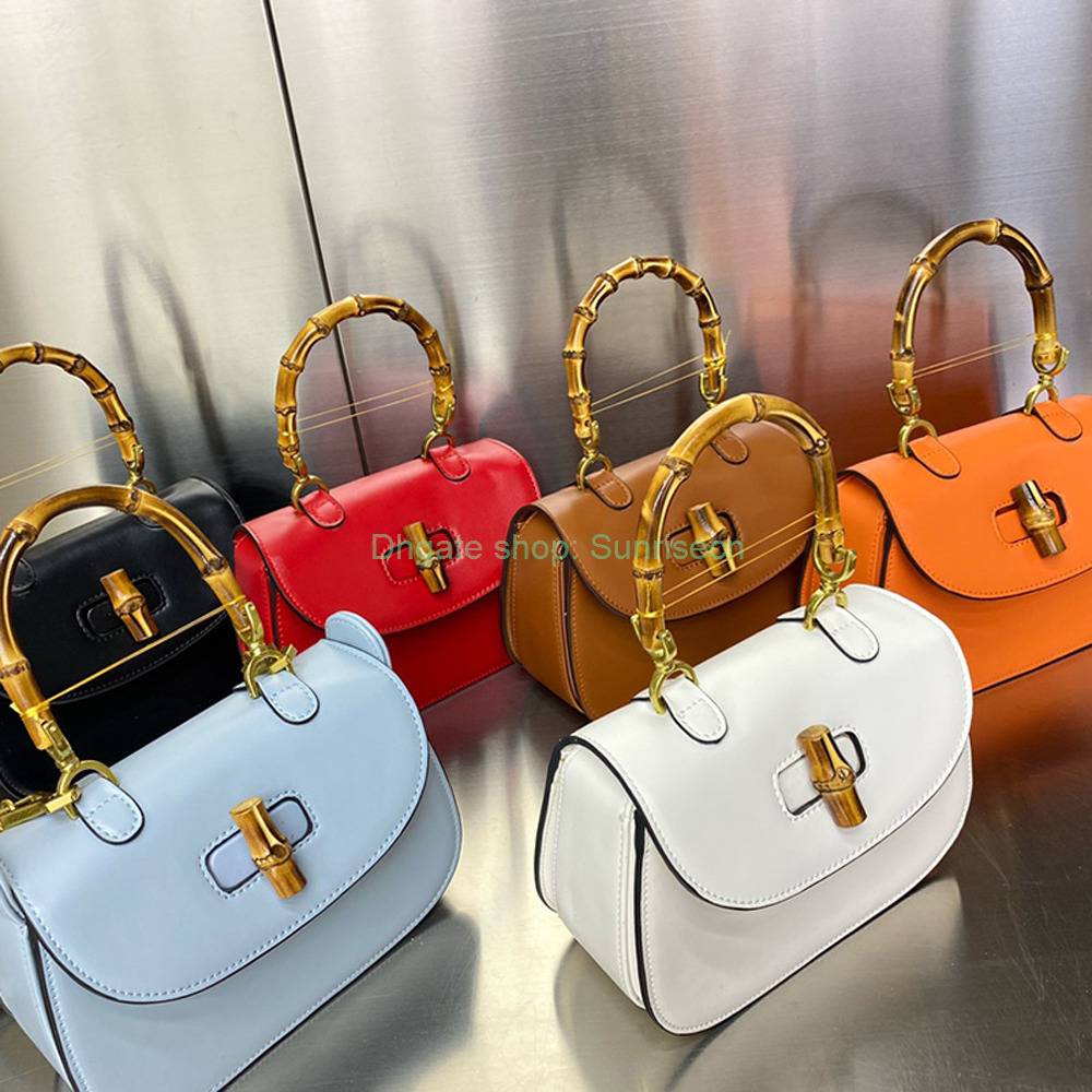 

Designer handbags tote Women Bamboo Handle Crossbody Bag Luxurys Designers Bags Italy Brand Diana 100th Anniversary Edition Shoulder brown, Red