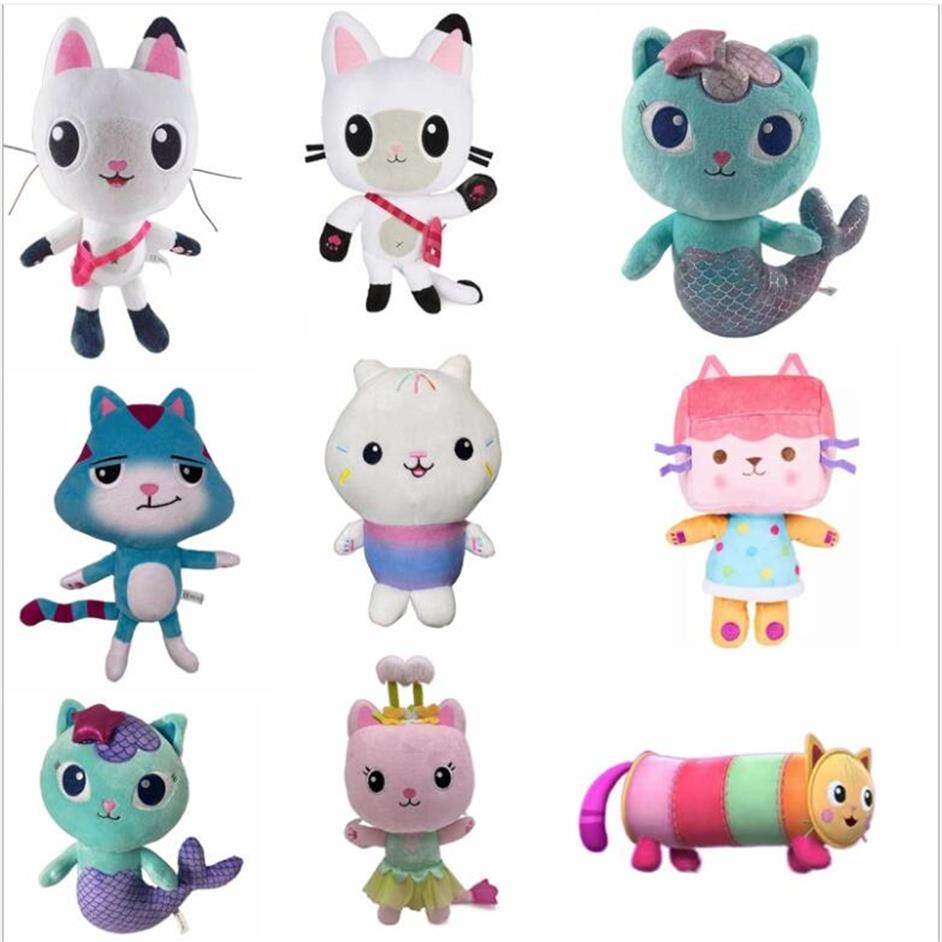 

10 style 30-40 cm Gabby doll house Gabby's Dollhouse backpack cat plush toy dolls children boys girls Christmas toys281H, Mixed colors
