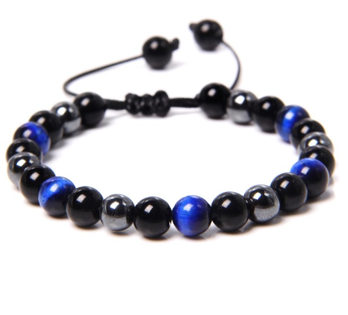 

8mm Colorful Natural Tiger Eye Stone Beads Bracelet Round Gem Stone Beaded Energy Bracelet Buddha Jewelry for Women Men wy4aw