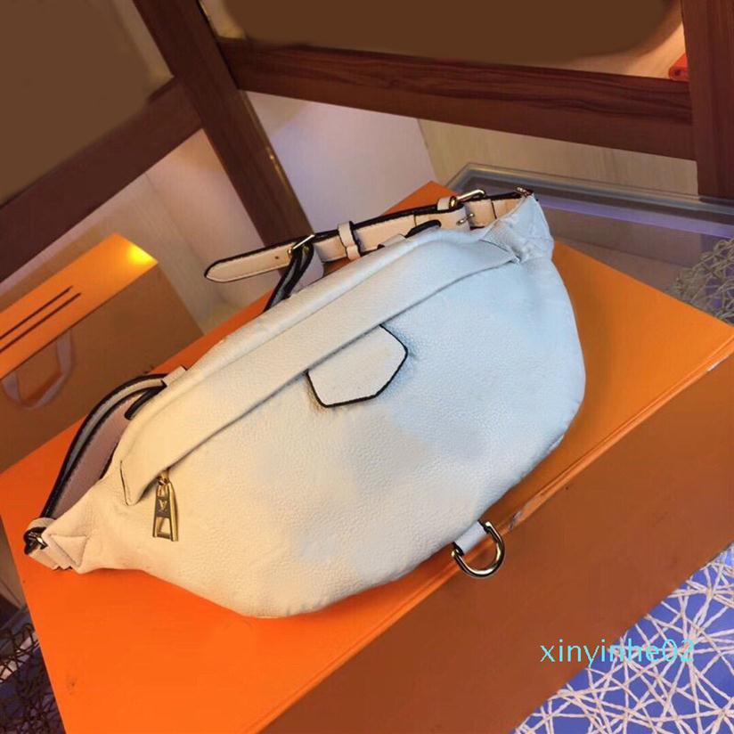 

Fashion Women Waist Bags Designer Handbags Purses Embossing Flower Black White Original Fabric Shoulder Bags Bumbag Fanny Pack OJ8236d, And dust bag