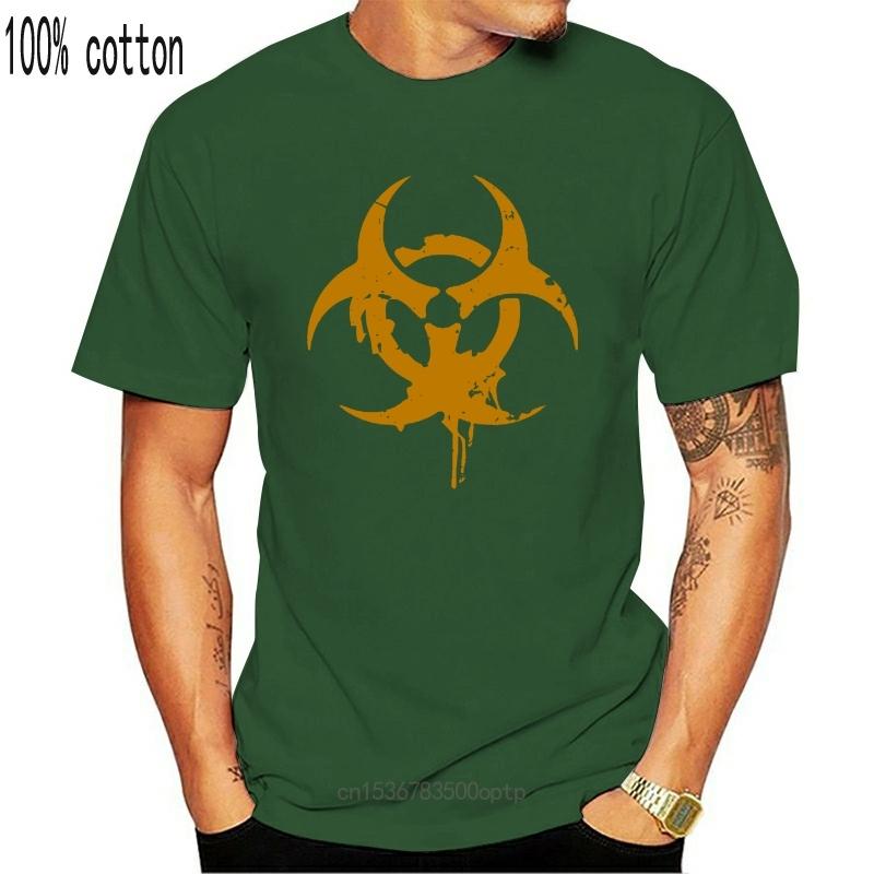 

Men's T-Shirts Scary Danger Hazard Halloween Horror Gas Yellow Biohazard Mens Black T-ShirtMen's, White