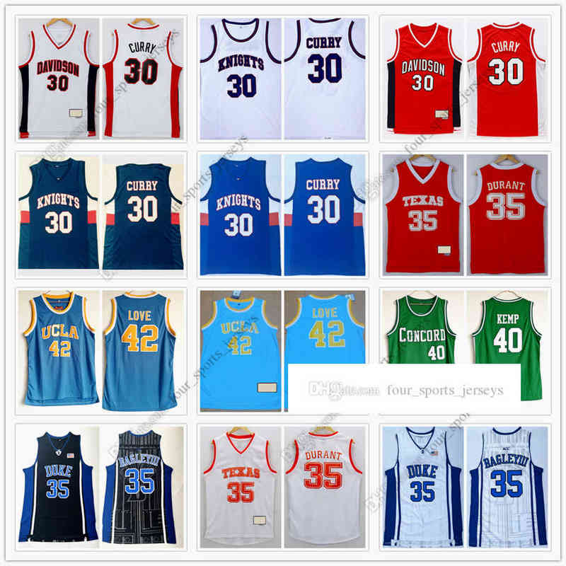 

NCAA Basketball Jersey Stephen Curry Kevin Durant Marvin Bagley III Shawn Kemp Kevin Love High Quality 1Jerseys, Picture