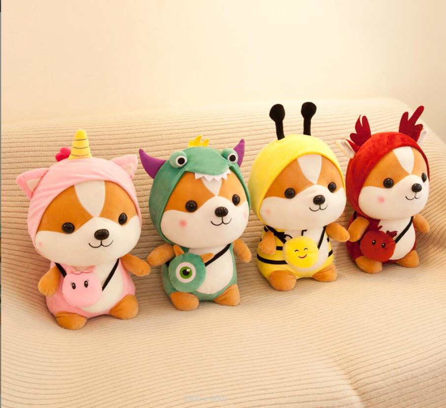 

35cm/25cm Squirrel With Dinosaur Unicorn Coat Plush Toy Stuffed Animal Cute Plush Soft Cushion Birthday Toys Gift, Bee