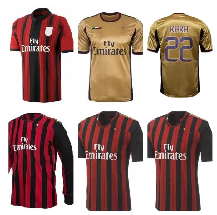 

13 14 IBRAHIMOVIC KAKA retro soccer jersey 13 14 15 milan Robinho El Shaarawy Ménez Torres Balotelli MONTOLIVO vintage classic football shirt