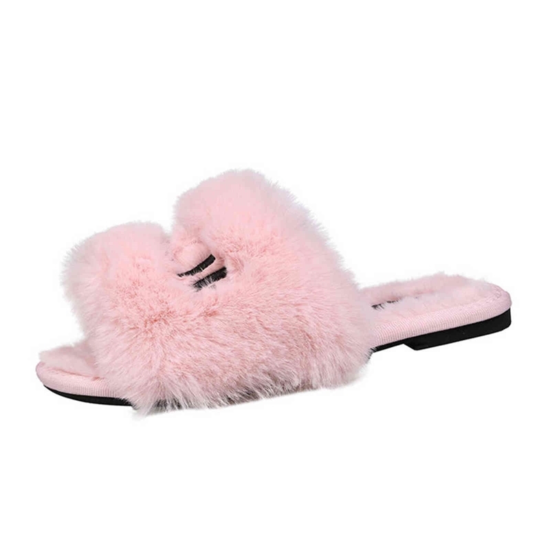 

Women Furry Slippers Fluffy Faux Fur Slippers Luxury Brand Designer Shoes Warm Indoor Flip Flops Fashion Anti-Slip Female Slides G220714, Packaging bags