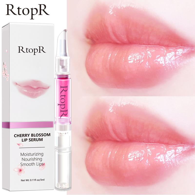 

Lip Gloss RtopR Cherry Blossom Moisturizing Fades Fine Lines Essence Mask Chapped Peeling Repair Beauty Care Cosmetics, As pic