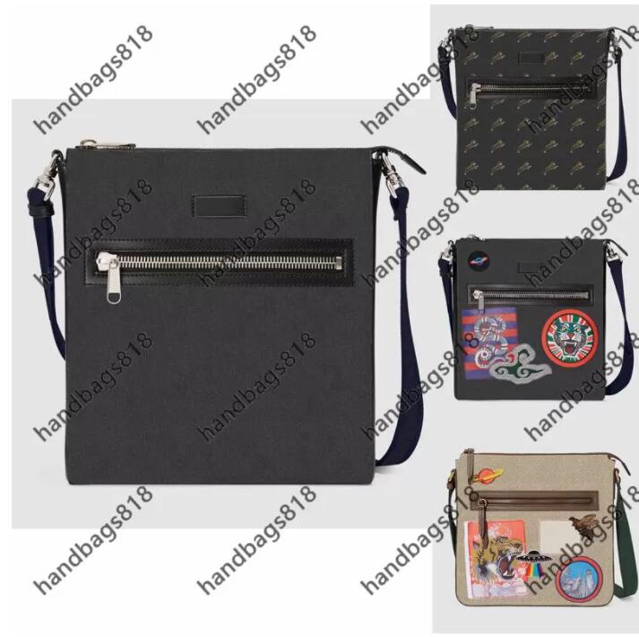 2022 men crossbody messenger bag cross body Tiger black Leather shoulder Clutch Handbag Fashion tiger snake 21cm/27cm #CX04