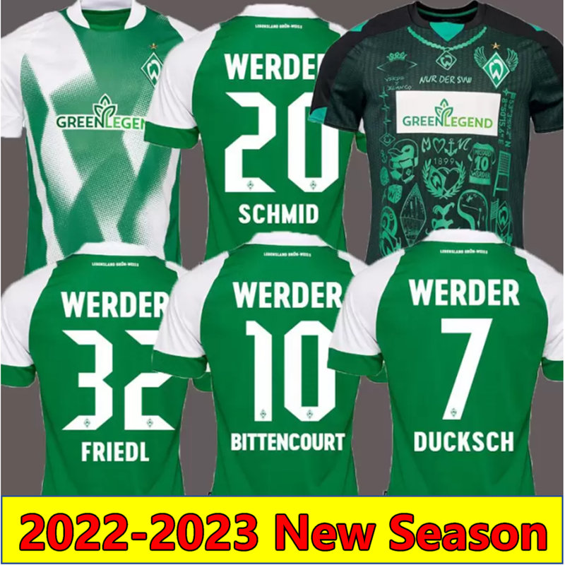 

2022 2023 Werder Bremen SPECIAL SOCCER JERSEYS Marvin Ducksch Leonardo Bittencourt BLACK GREEN 21 22 23 FRIEDL PIEPER FOOTBALL SHIRTS TOP THAILAND QUALITY men kids, 22-23 home