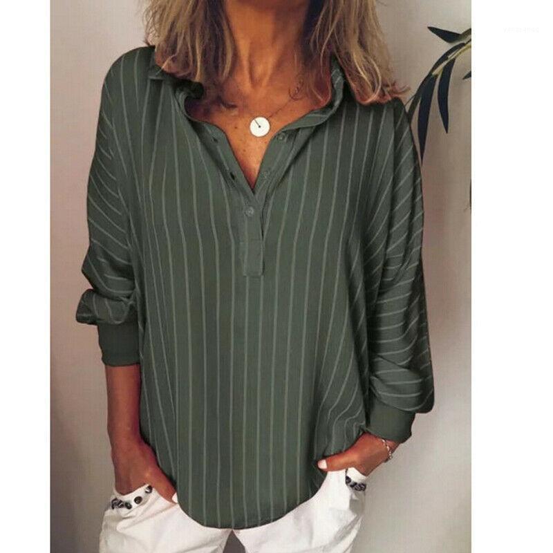 

Women's Blouses & Shirts Hirigin Plus Size Boho Women Summer Stripe Shirt Tops Long Sleeve Blouse Gypsy Beach Loose Soft Vintage Button, Red