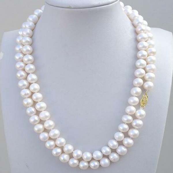 

Perfect Akoya 8-9mm White Pearl Necklace 32inch