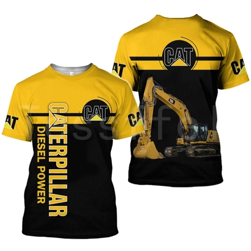 

Mens Womens Excavator Equipment Working Machine Funny Fashion Harajuku 3D Printing Summer T shirt Streetwear Short Sleeve 220616, Lj5431