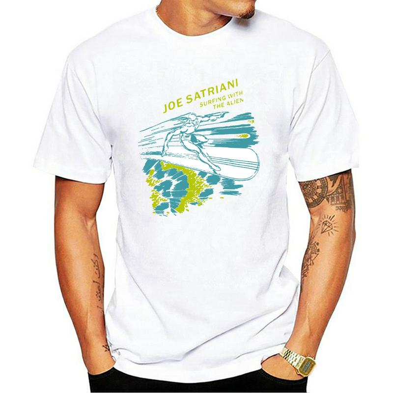 

Men' T-Shirts Vtg Joe Satriani Silver Surfer Surfing With Alien T Shirt Reprint  3XL Casual Plus Size Vintage Hip Hop Style Tops Tee, Beige