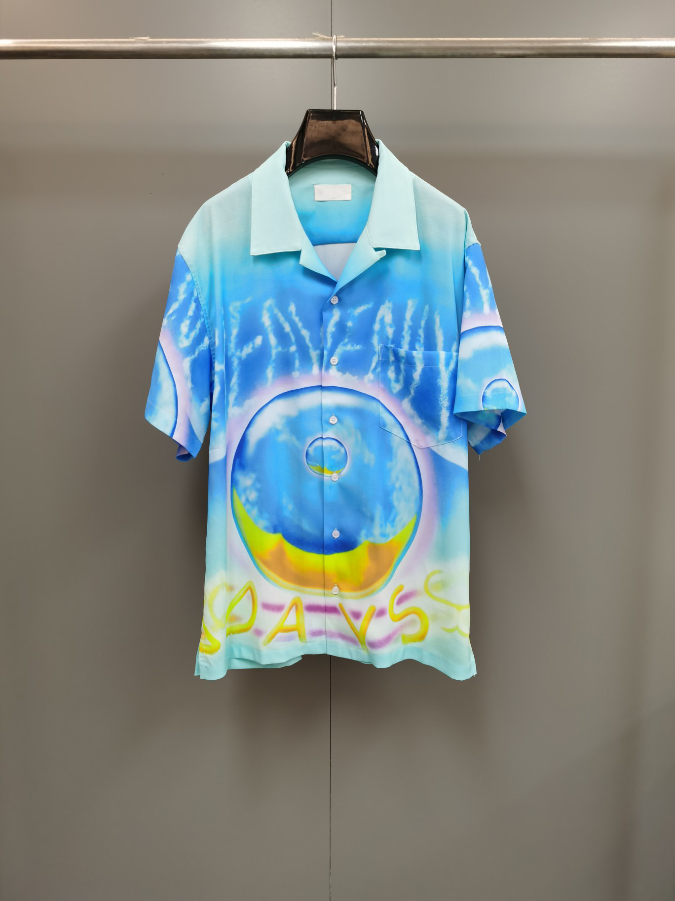 The latest summer 2022 brand short sleeved shirts US size designer shirt high quality printed single breasted design luxury mens shirt