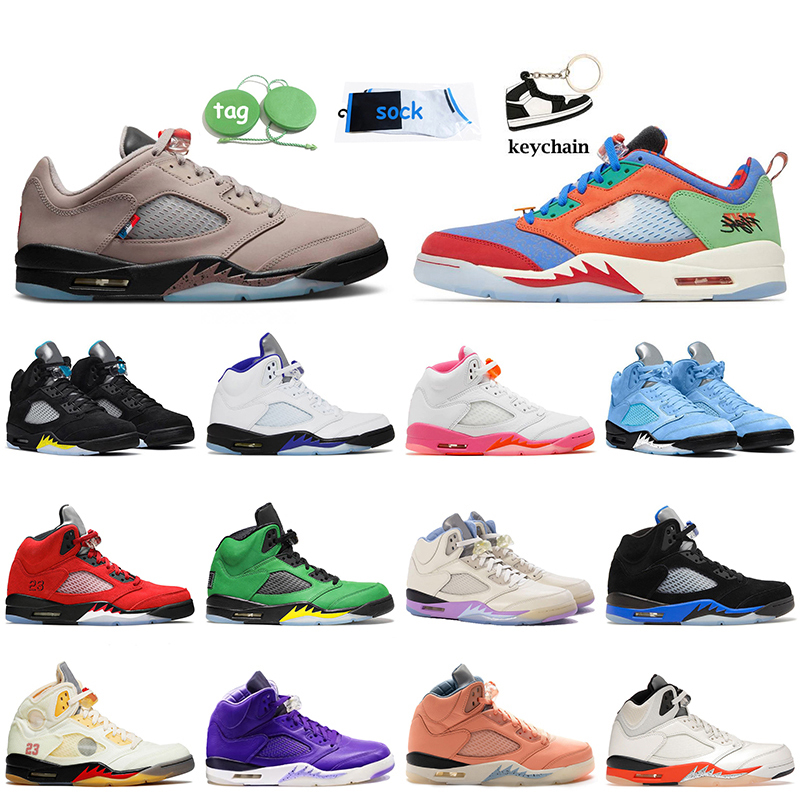

PSGs Low Doernbecher 5s Basketball Shoes 2022 Jumpman 5 UNC University Blue Aqua Pinksicle Concord DJ Khaled x We The Bests Raging Bull Women Mens Trainers Sneakers, C46 40-47