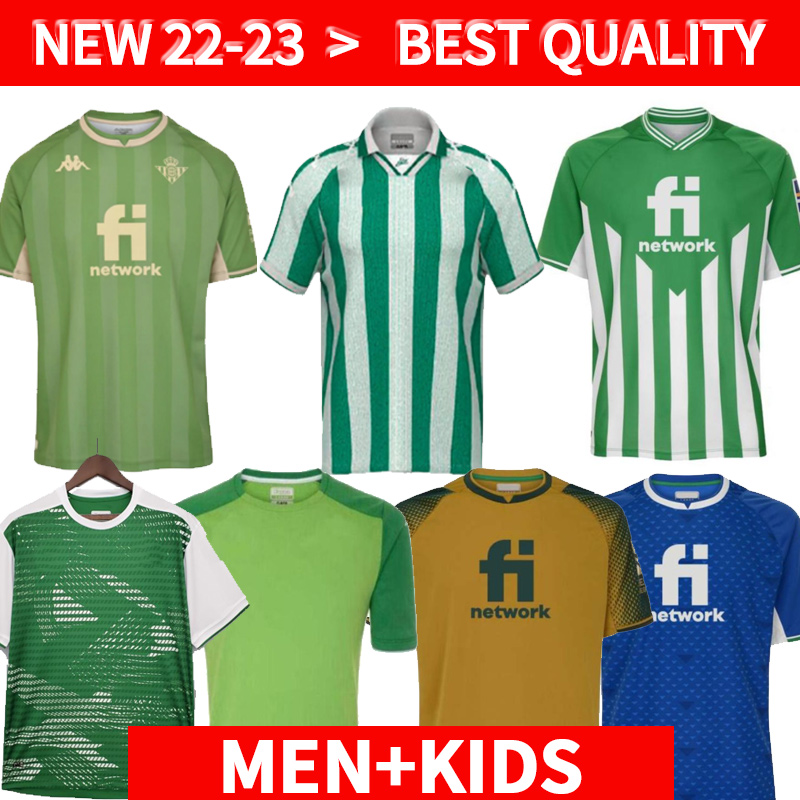

MAN + KIDS 21 22 23 REAL Betis soccer Jerseys JOAQUIN Loren 2021 2022 2023 Football Shirts BOUDEBOUZ BARTRA home away 3rd 4TH Training suit B.Iglesias Edition Fekir 8, 2122 away