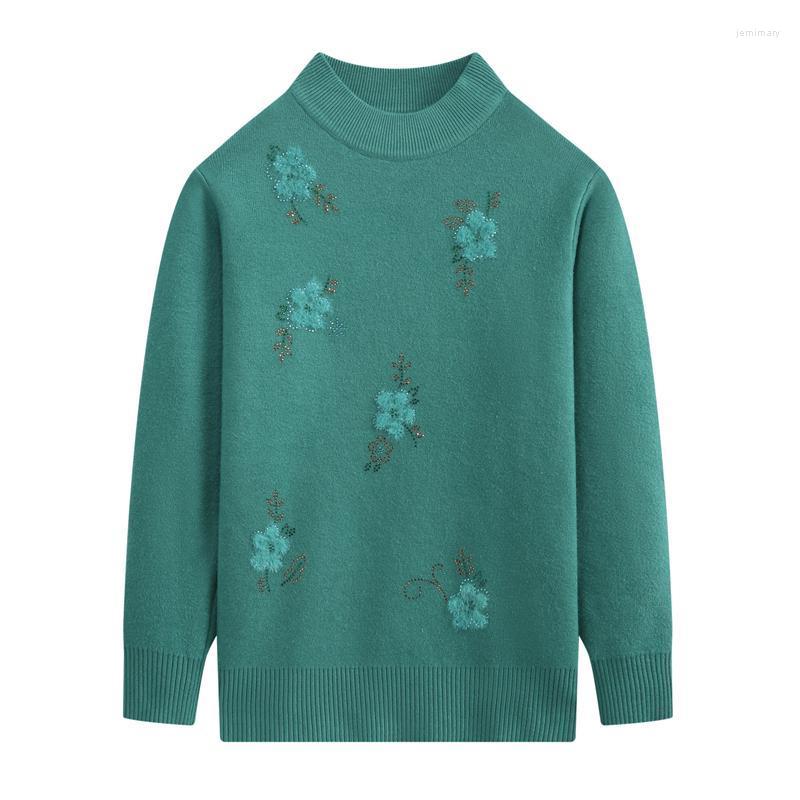 

Women's Sweaters Turtleneck Women Sweater Pullovers Long Sleeve Pullover Autumn Winter Casual Pink Jumper Loose Knitting SweatersWomen's Jem, Green