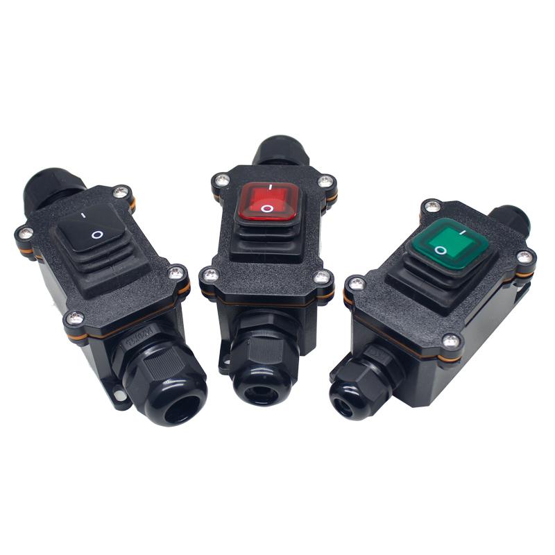 

Switch Waterproof 16A Heavy Duty Large Current Inline Cable On/Off Max LED Indicator PG9Switch