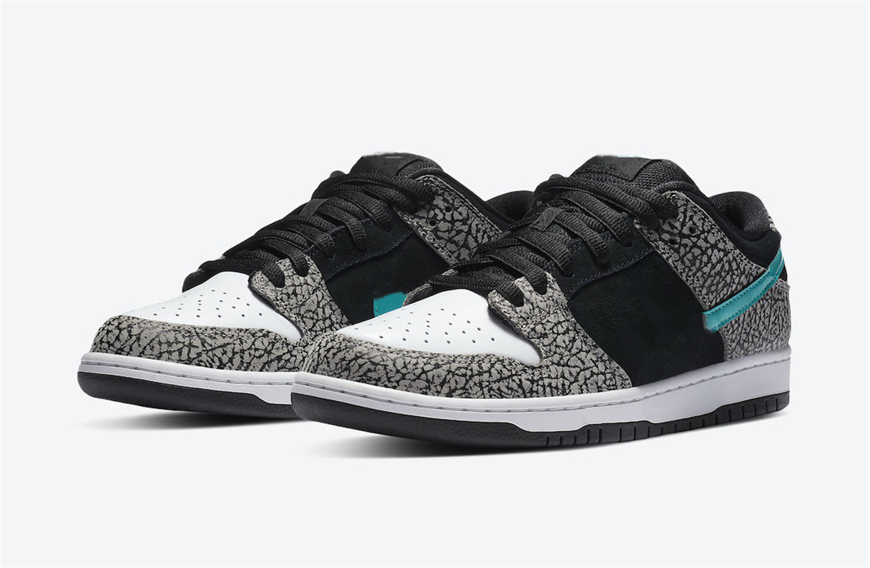 

Designer Shoes SB Low Pro Atmos Elephant Flat Medium Grey Black White Mens Casual Sports Sneakers Size EU36-46