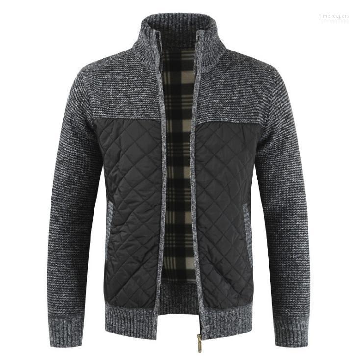 

Men Sweaters Autumn Winter Warm Knitwear Jackets Cardigan Coats Clothing Casual Style Colorblock Men's Time22, Black