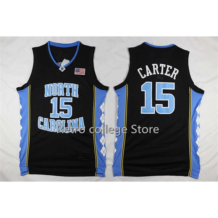 

Sjzl98 Vince Carter #52 James Worthy #42 Jerry Stackhouse #15 north carolina tar heels Basketball jersey retro College Jersey throwback, 42 white