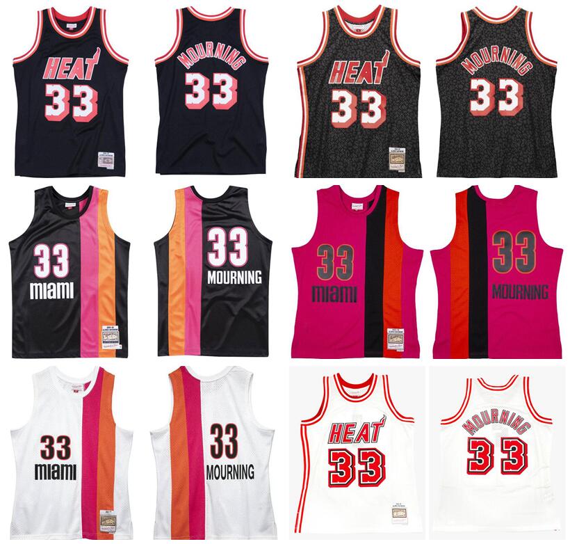 

Stitched Alonzo Mourning basketball Jersey S-6XL Mitchell & Ness 1996-97 05-06 Mesh Hardwoods Classics retro version Men Women Youth jerseys, Stitched jersey