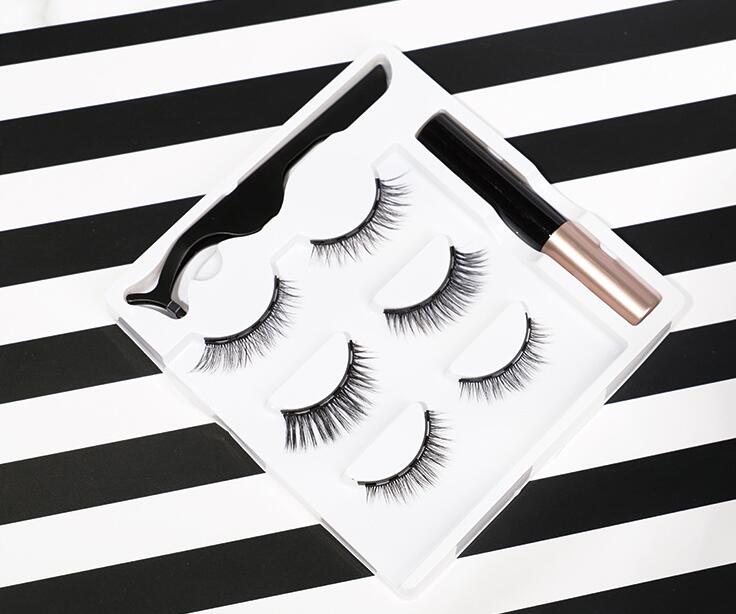 Thick Natural Soft 3D Magnetic Eyelashes Light Vivid Hand Made Reusable Five Magnets Fake Lashes No Glue Needed Eyelash Extensions DHL-image-758575480