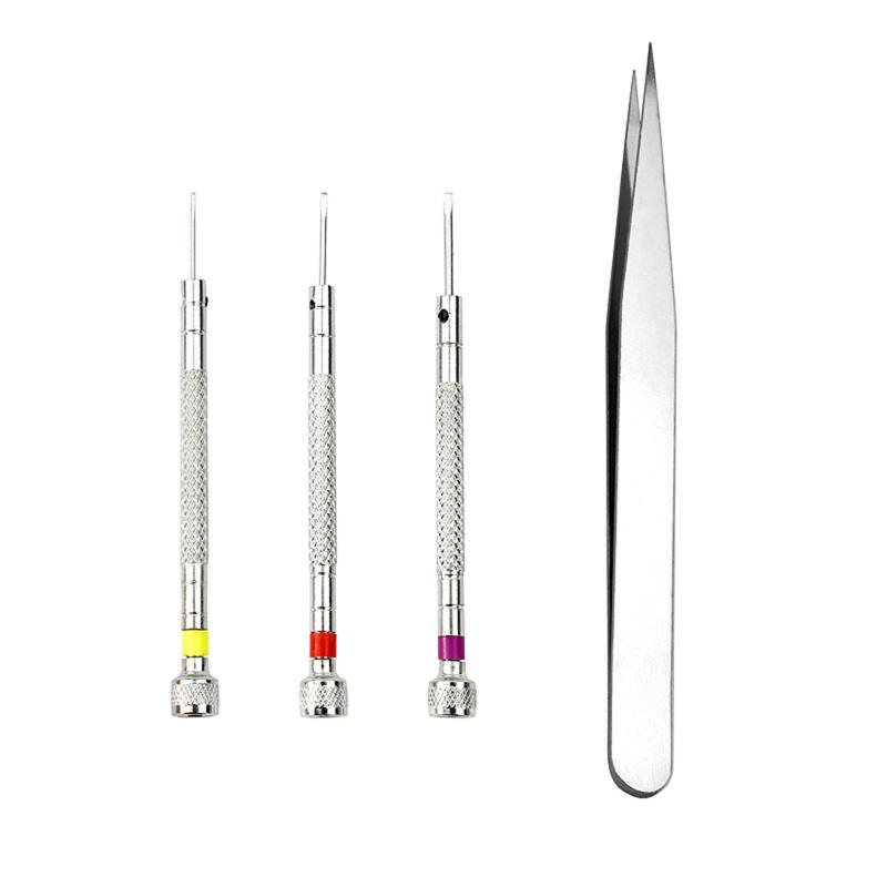 

Repair Tools & Kits Pieces Watch Battery Replacement Kit Bezel Opener Tweezers 3Pcs Screwdrivers For Watchmaker Amateurs Jewelers AccessoryR