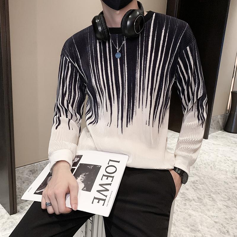 

Men's Hoodies & Sweatshirts Men Spring Autumn Round Neck Men's Contrast Color Casual Hoodie Male Long Sleeve Loose Tops G313Men's, Yellow