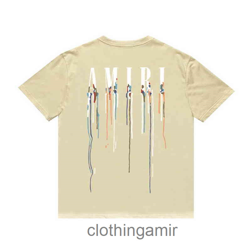 

Designer t Amirs Shirt Mens Tshirts Long Term Stock Us Color Ink Splash Paint Dazzle Leisure Hip Hop High Street Round Neck Short Sleeve T-shirt 1 OJPC