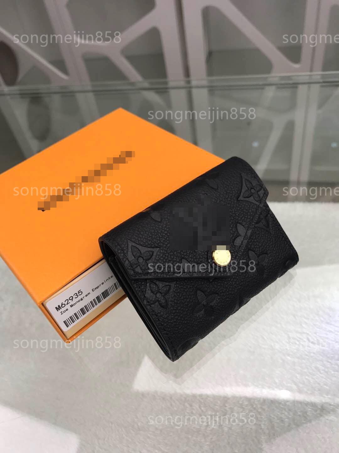 

M41938 New Empreinte folding wallet fashion lychee pattern Designer Bags Clutch Handbag Card Pcckage Coin Purse With Box GGs LVs YSLs louiseity viutonity VUTTONS, Peach