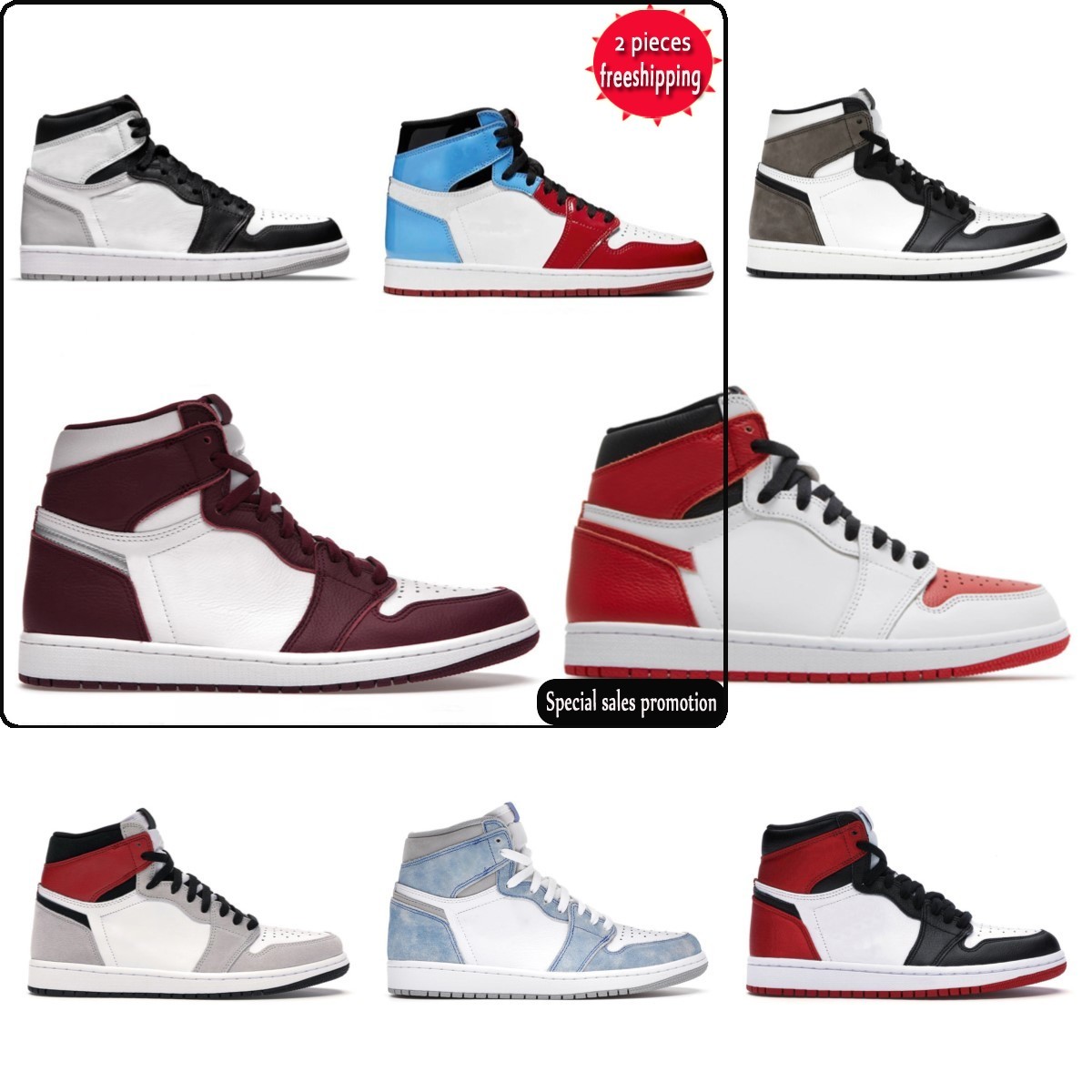 Nouveau 1 1s High Basketball Chaussures Hommes Femmes Pine Green Smoke Grey Bred Bred Atmosphere Hyper Royal Banned Dark Moka Stage Haze Heritage