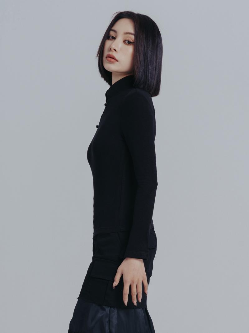 Women&#039;s Polos Cakucool Dark Chinese Style Cheongsam Stand Collar Slim Body T-shirt Cotton Comfortable Simple Leisure Large ElasticWomen&#039-image-771452416