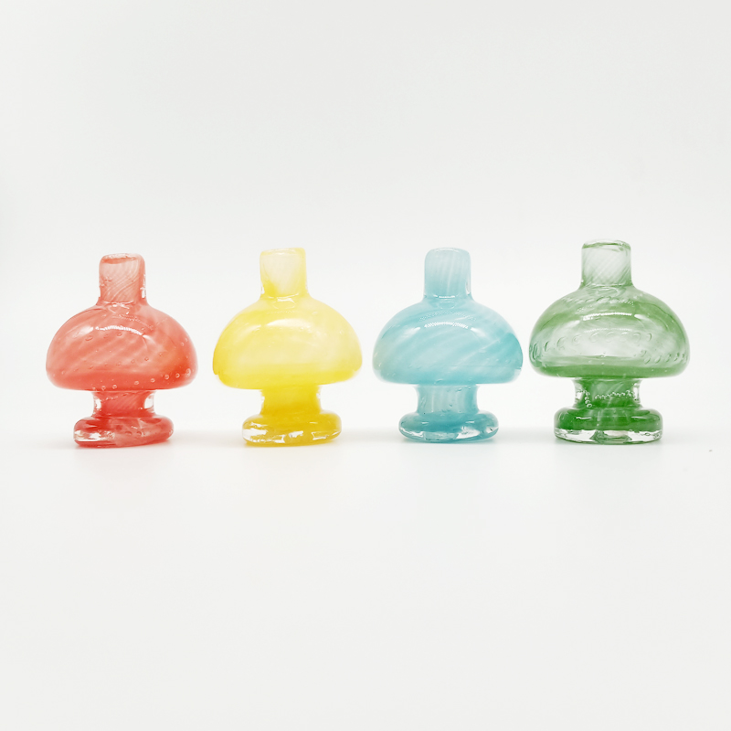 

DPGCC006 American colored glass ball Smoking Carb Cap with bubbles mushroom design