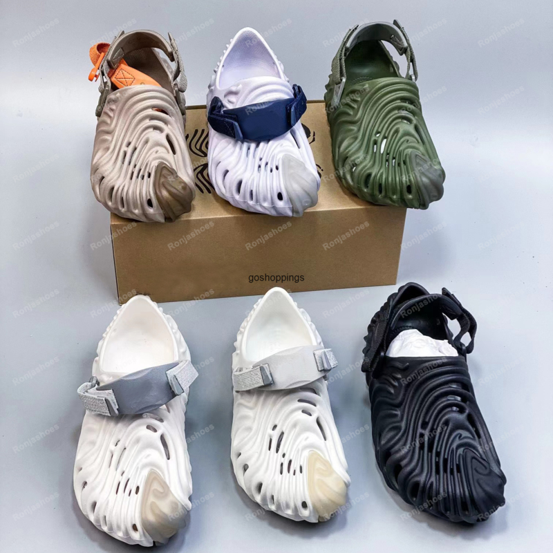 

Pollex clog sandal buckle Salehe Bembury designer sandals men women slides slipper slip-on beach shoes Crocodile Stratus Urchin Cucumber, Onyx