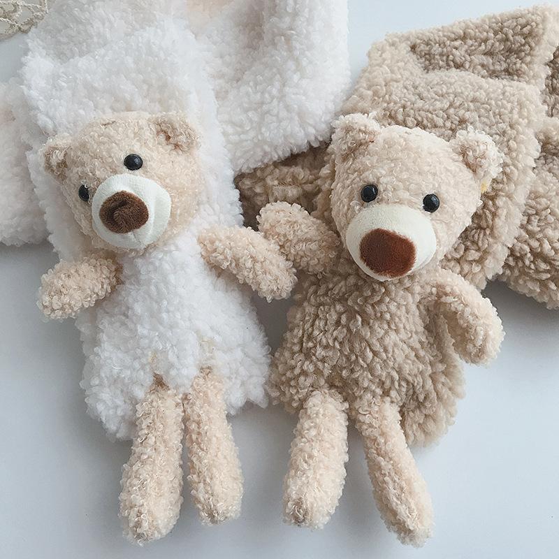

Scarves Winter Baby Bear Plush Scarf Korean Girls Boys Children Warm Cartoon