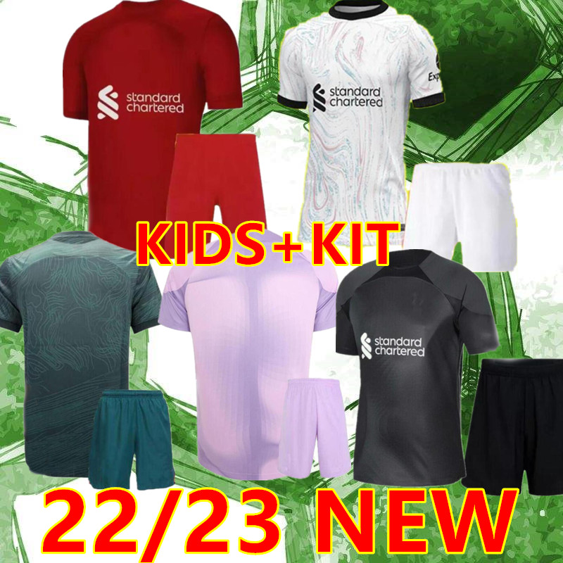 

kids kit 22 23 LVPs home away 3rd soccer jersey ALEXANDER ARNOLD Mane VIRGIL DIOGO J PHILLIPS KONATE A.BECKER MILNER football shirt 2022 2023 M.SALAH men, 22-23 patch