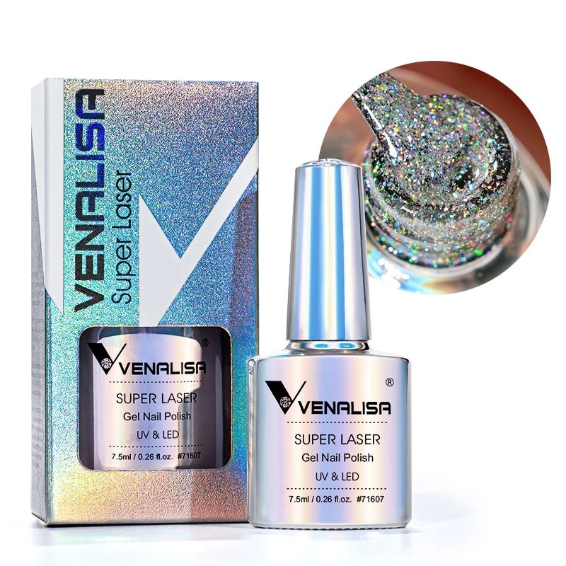 Super Laser Gel Nail Polish Glitter Effect Sparkling Semi Permanent Colors Beauty UV Nail Lacquer Wholesale Nails Tools-image-756936421